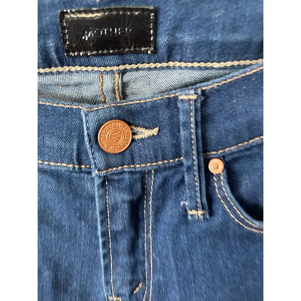 Mother The Runaway Bootcut Jeans Low Rise Stretch Dark Skies Suede Y2k Retro 24